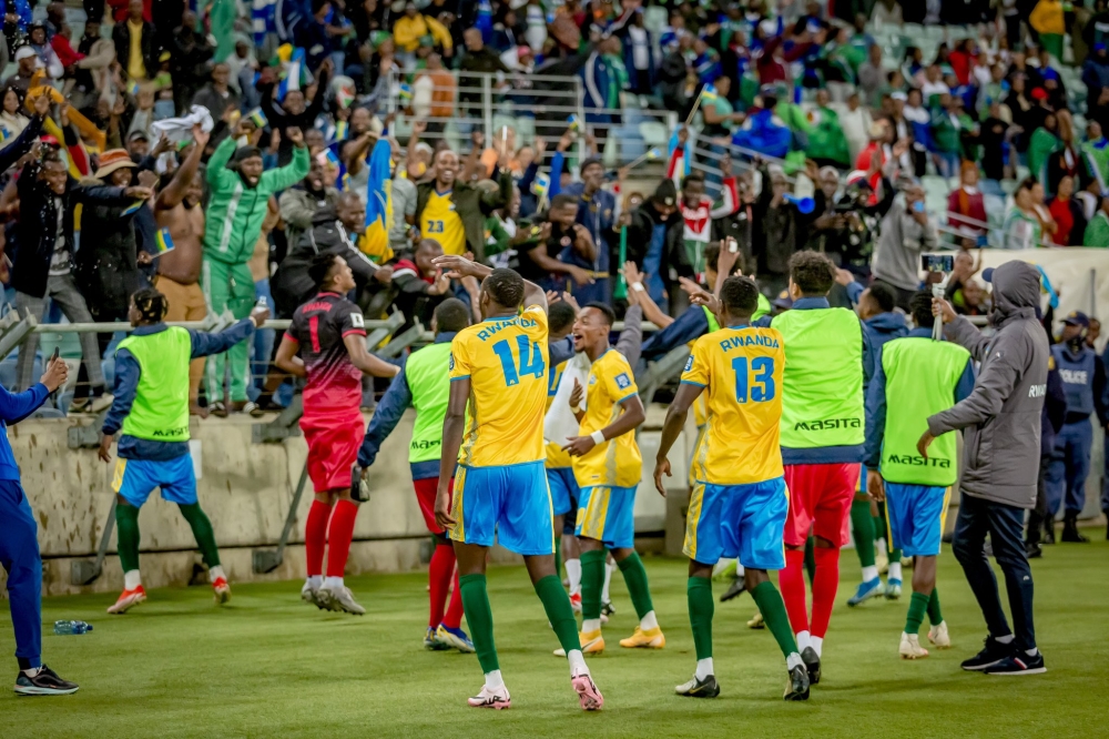 Supporters cheer on national team players while celebrating a 1-0 win against Lesotho on Tuesday, June 11. COURTESY