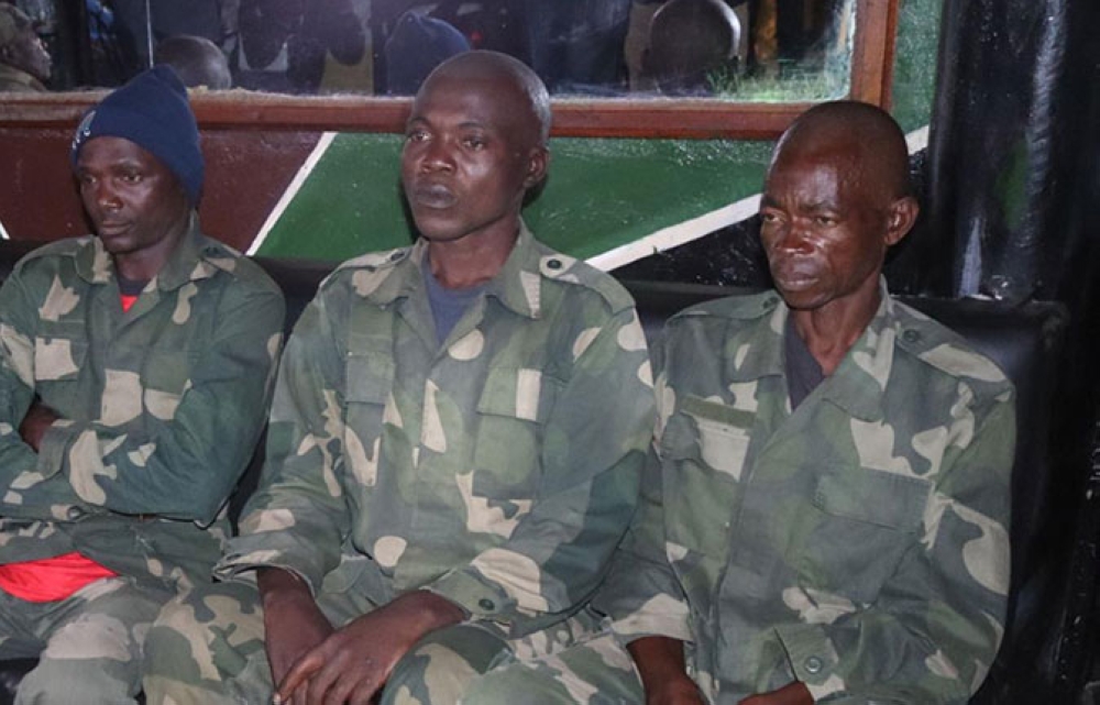 Some of the fighters of the genocidal FDLR militia who were captured by the M23 rebels, while fighting alongside FARDC soldiers in eastern DR Congo in December 2022. Photo: Courtesy.