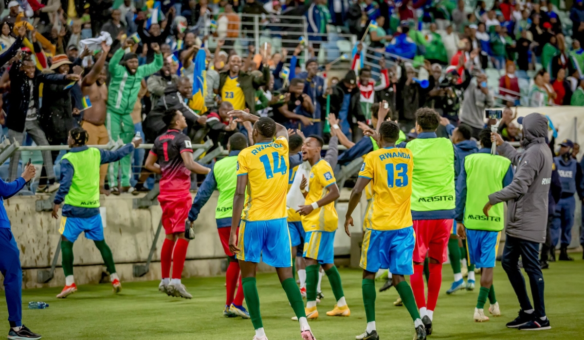 Supporters cheer on national team players while celebrating a 1-0 win against Lesotho on Tuesday, June 11. COURTESY