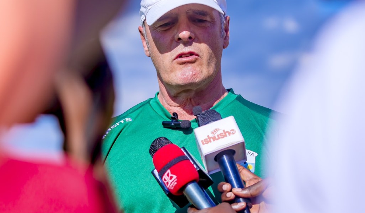 National football team head coach Torsten Spittler speaks to journalists. Spittler has said he doesn&#039;t know yet whether his contract will be renewed. Courtesy