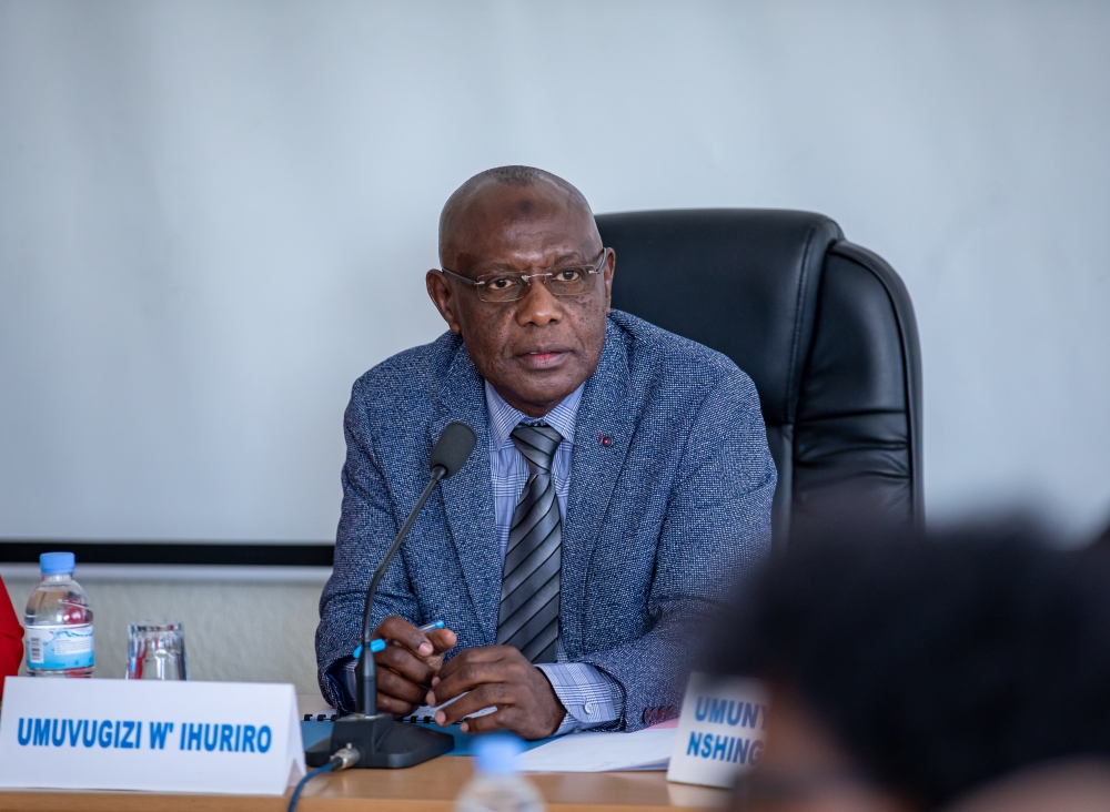 The forum&#039;s spokesperson, Abbas Mukama speaks at a meeting  on Thursday, June 13, in Kigali. Dan Gatsinzi