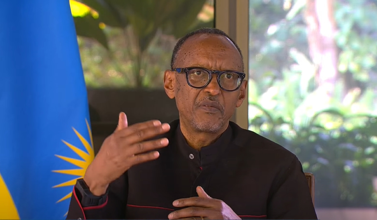 President Paul Kagame during an interview on the national broadcaster RBA aired on Monday, June 17.