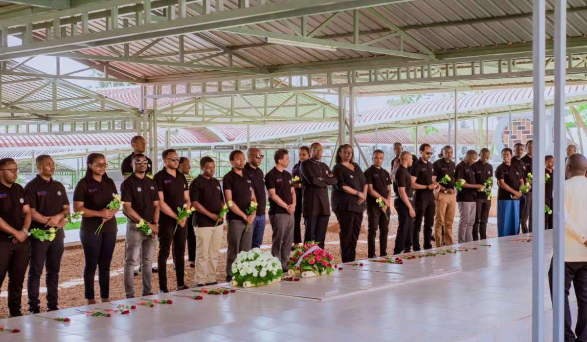 BDO East Africa (Rwanda) staff members observe a moment of silence to pay tribute to victims of the 1994 Genocide against the Tutsi at the Nyanza Genocide Memorial on Tuesday, June 18.[29]