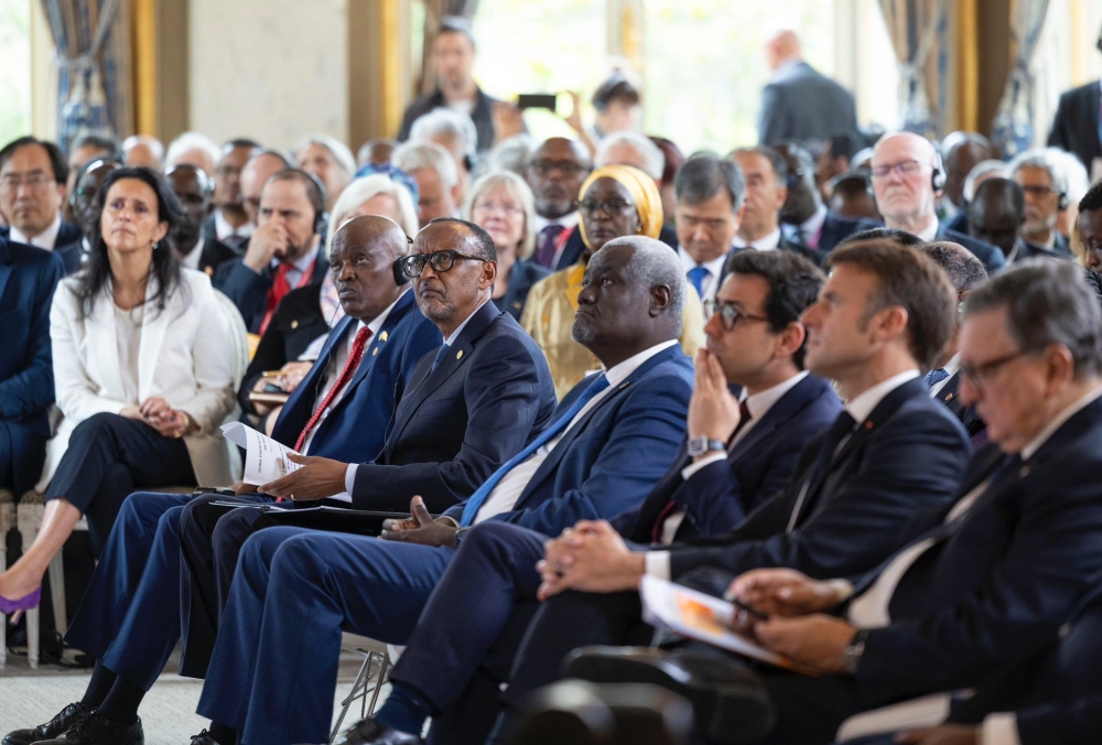 Dignitaries during the Global Forum for Vaccine Sovereignty and Innovation in Paris on Thursday, June 20.