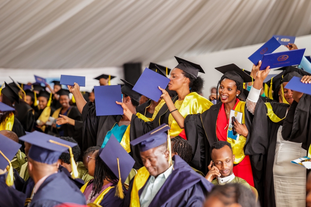 The celebration of the graduates during the graduation ceremony in Kigali on June 20. All photos by Craish Bahizi