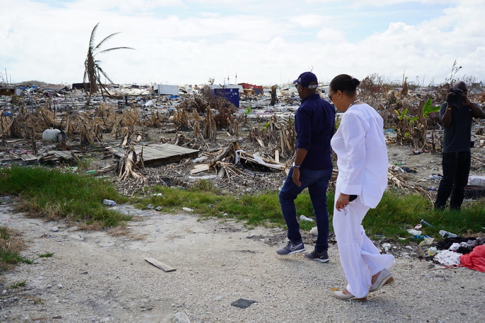 The Commonwealth Secretary General, Patricia Scotland, visited The Bahamas after Hurricane Dorian. Photo by Commonwealth Secretariat