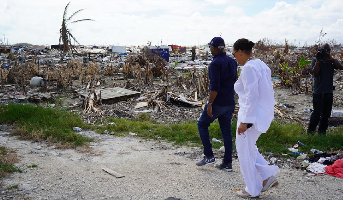 The Commonwealth Secretary General, Patricia Scotland, visited The Bahamas after Hurricane Dorian. Photo by Commonwealth Secretariat