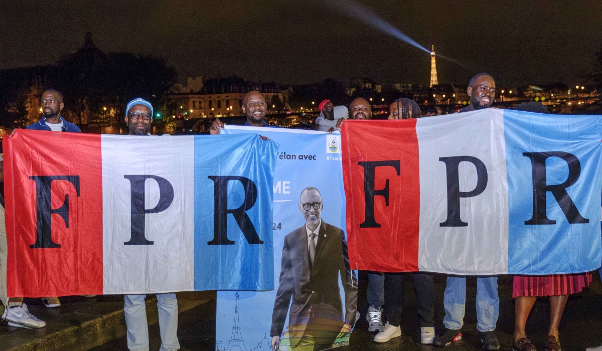 RPF supporters meet at Pont Neuf, the oldest standing bridge across the river Seine in Paris. Courtesy