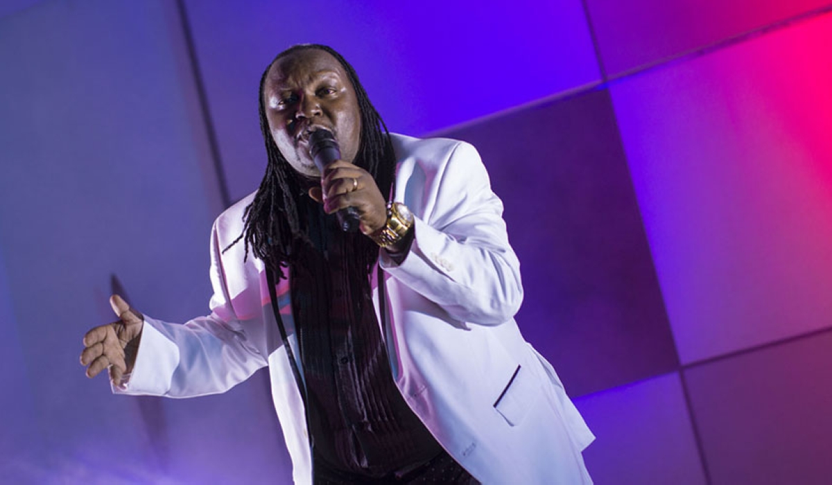 Ragga Dee during his past performance in Kigali in 2018. The Ugandan musician in Kigali to work on various music and cinema projects-File