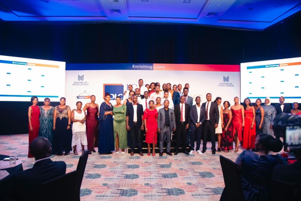 LOLC Unguka Finance staff pose for a group photo at the dinner dance to celebrate the significant milestone in the company’s journey towards excellence  on June 8.