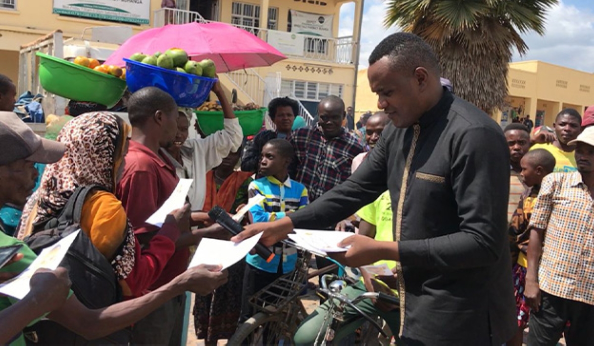 The only independent parliamentary candidate, Janvier Nsengiyumva, kicked off his parliamentary campaign in Muhanga district, on June 22. Courtesy
