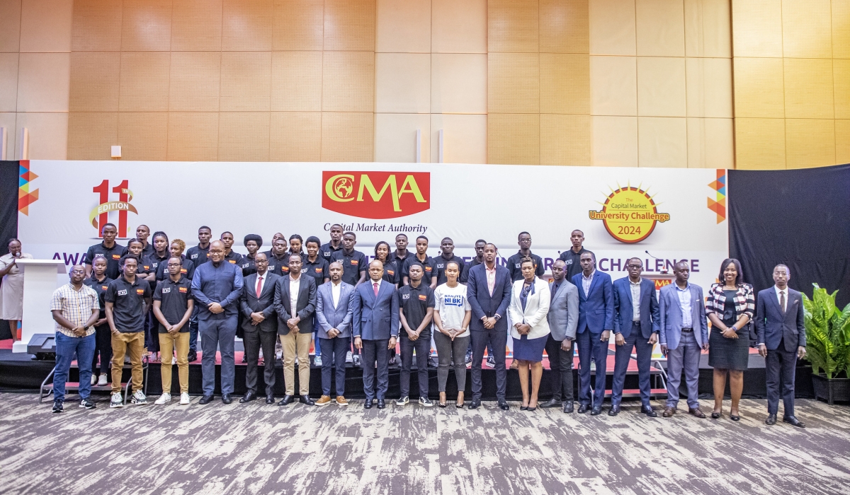 Officials and winners of the competition pose for a group photo during the awarding ceremony on Friday, June 21. Photos: Emmanuel Dushimimana