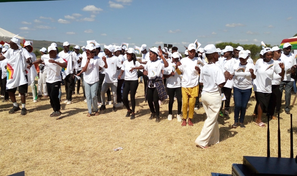 PS Imberakuri members during the parliamentary campaign on Monday, June 24