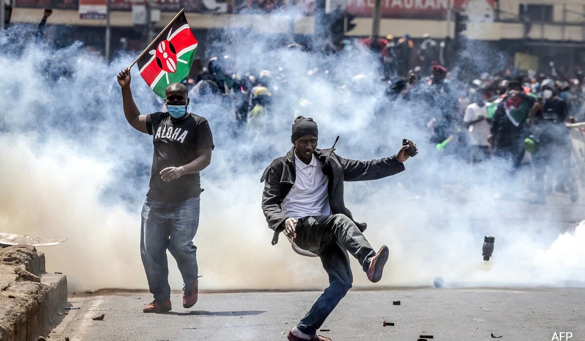 Kenyan protestors.