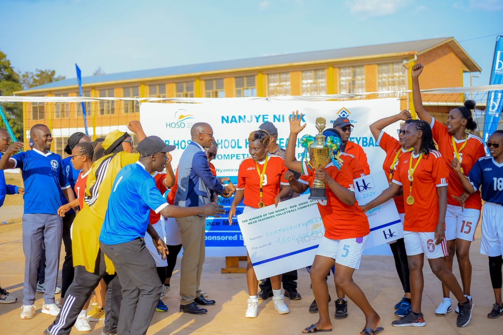 Muhanga and Rwamagana districts were crowned champions of the inaugural School Head Teachers Volleyball competition that concluded in Kigali on Friday, June 28.Courtesy