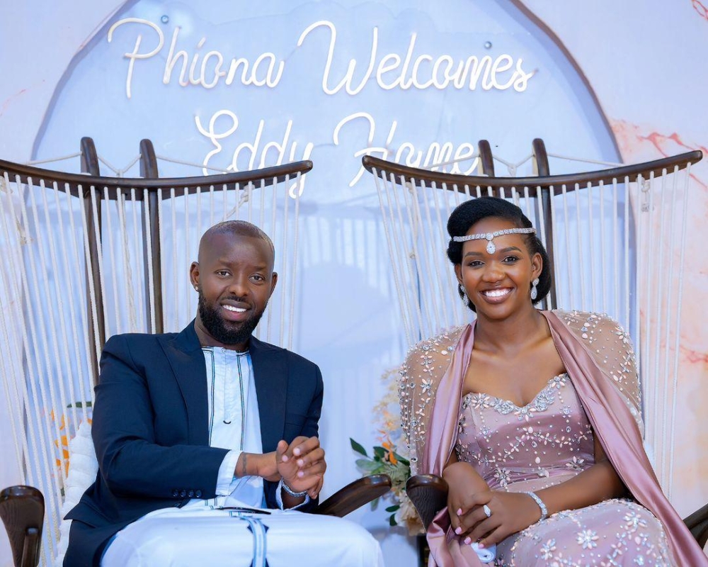 Ugandan musician Eddy Kenzo (L) and his partner Phiona Nyamutoro made their relationship official in a colourful introduction held at hi fiancee&#039;s home on Saturday, June 29. Nyamutoro is the State Minister for Mineral Development in Uganda-courtesy