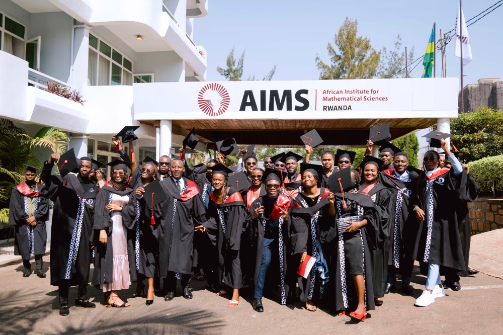 Forty-five students graduated with a Master’s in Mathematical Sciences and Master in Data Science programme in Kigal on Friday, June 28. Courtesy