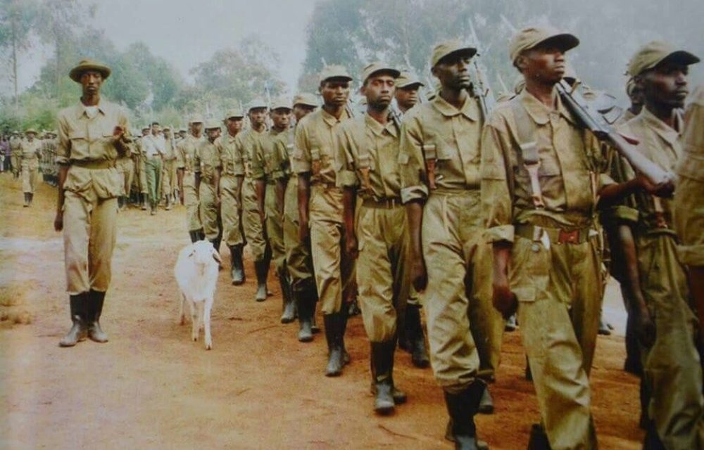 Rwanda Patriotic Army soldiers during the liberation war. File