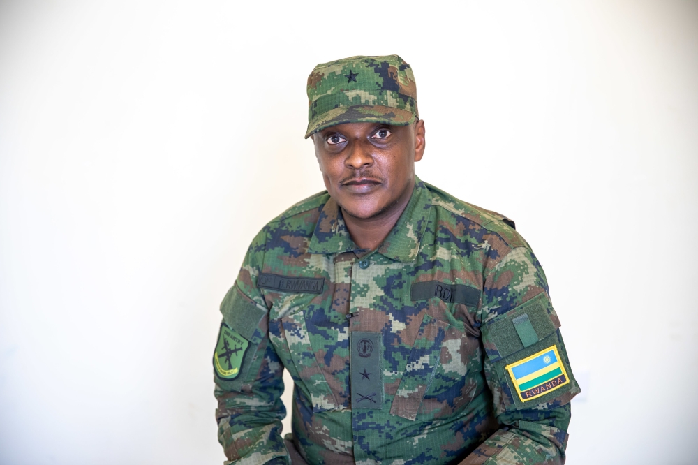 Rwanda Defence Force (RDF) Spokesperson, Brig Gen Ronald Rwivanga during the interview in Kigali on Tuesday, July 2. Photo by Willy Mucyo
