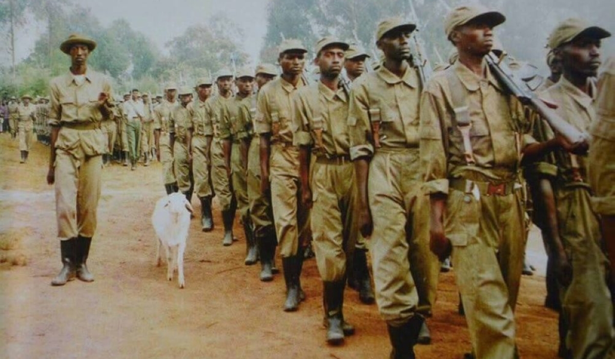 Rwanda Patriotic Army soldiers during the liberation war. File