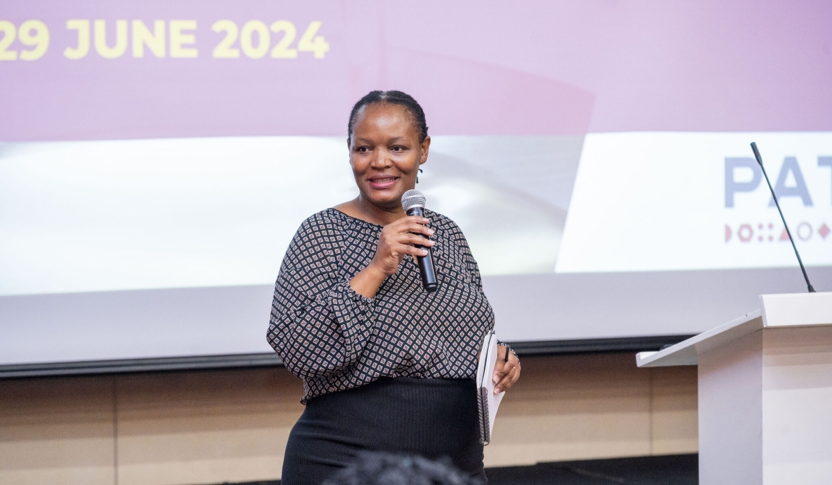 Chimwemwe Chamdimba, the head of African Medicines Regulatory Harmonisation (AMRH) programme, delivers remarks at a capacity-building workshop in Kigali on June 27, 2024. Courtesy photo