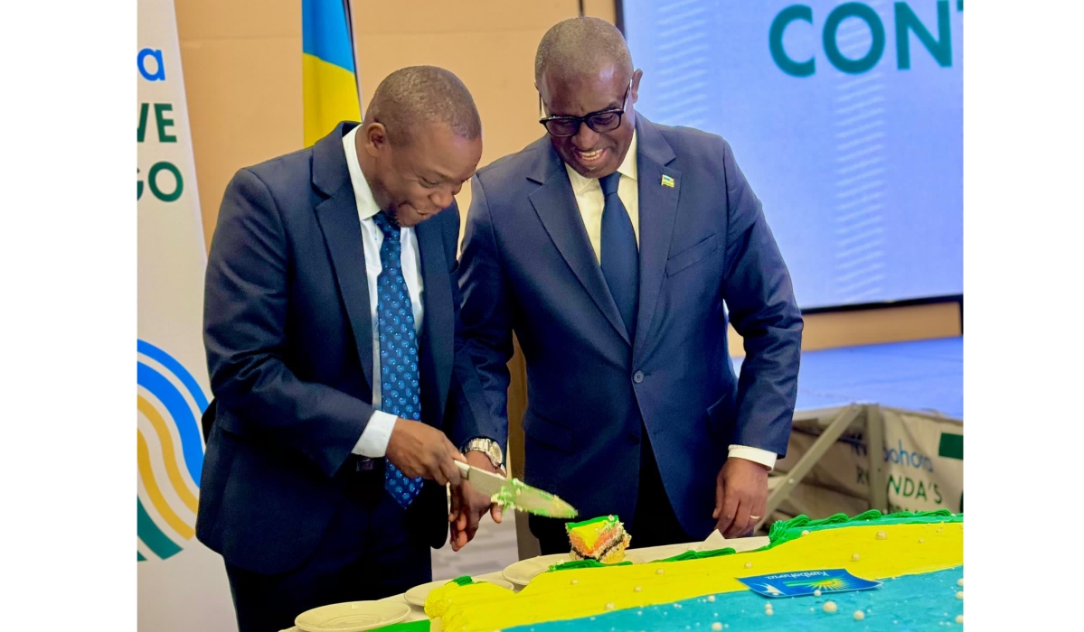 Amb Emmanuel Bugingo leads the celebrations at Mulungushi International Conference Centre to reflect on Rwanda’s transformation journey since the end of the 1994 Genocide against the Tutsi.