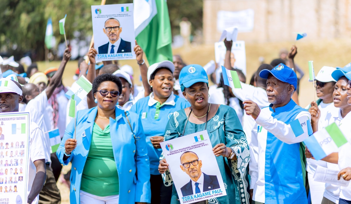 The Social Democratic Party (PSD) members are campaigning  in Gicumbi District on Monday, July 8