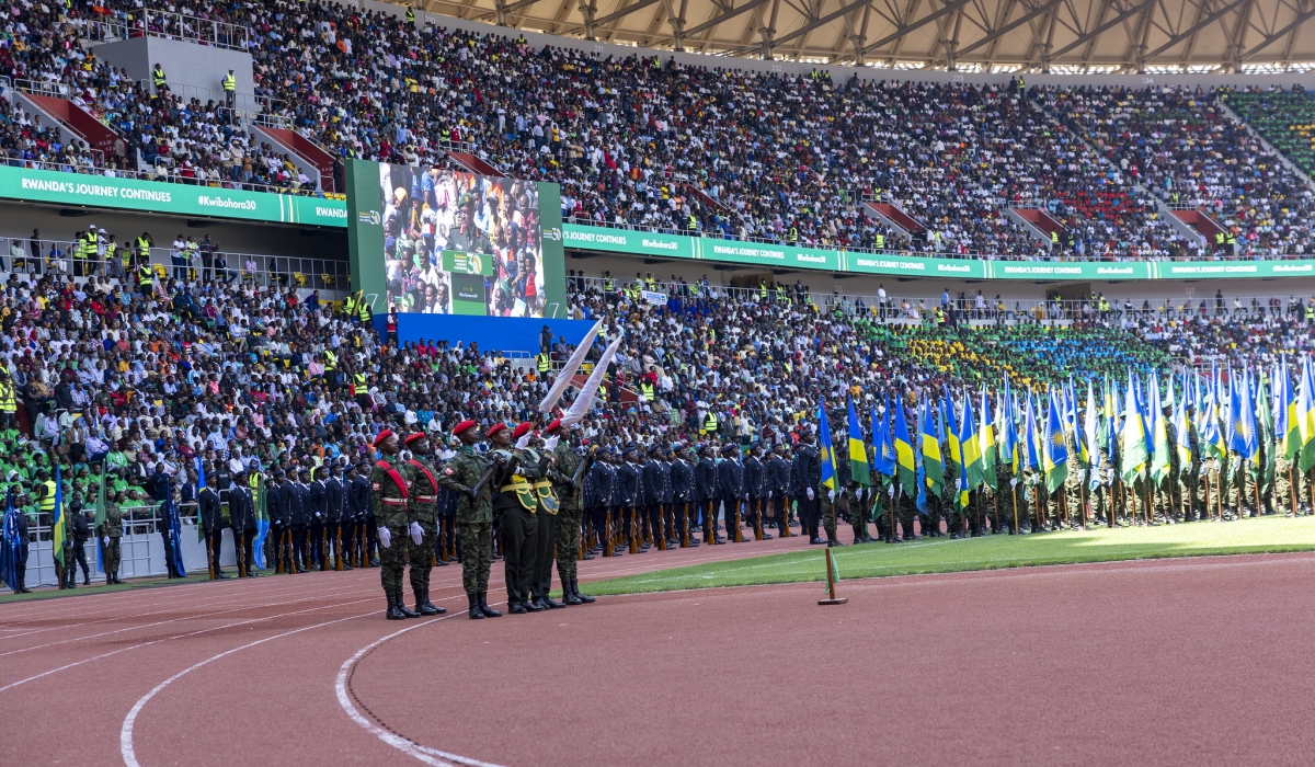 Thousands of people during the celebration of the liberation Day at Amahoro stadium, on July 4. Photo by Olivier Mugwiza