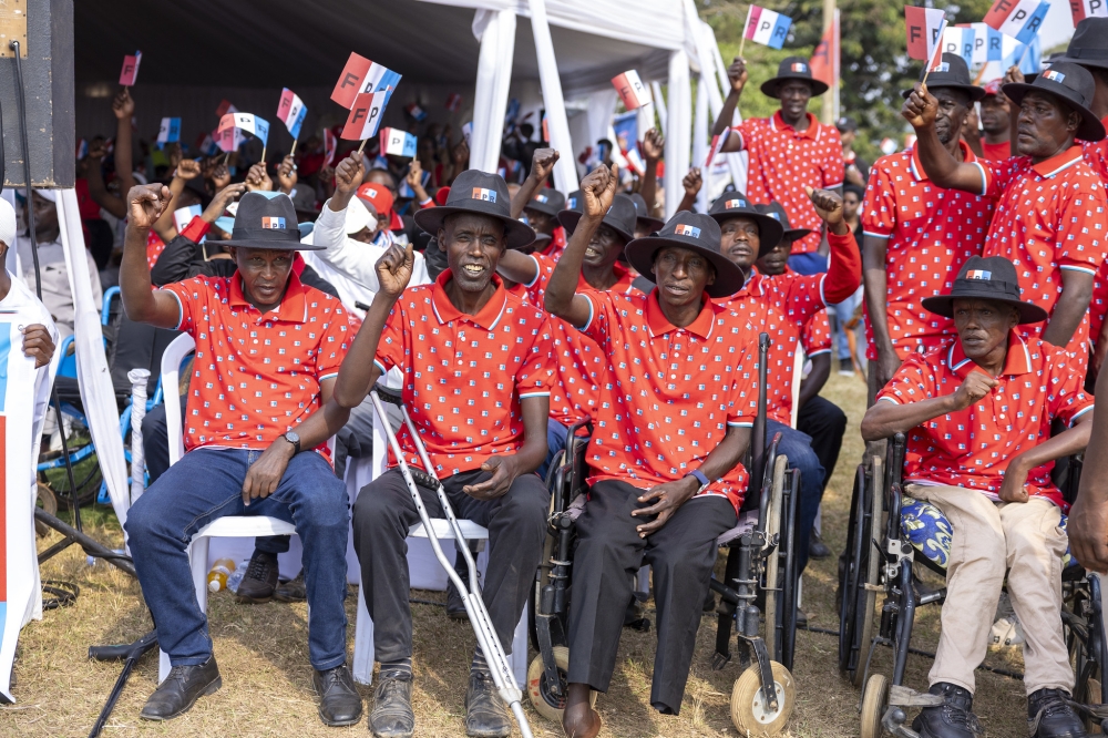 Some people with disabilities during RPF Inkotanyi campaign in Nyagatare on July 7, 2024. Photo by Olivier Mugwiza 
