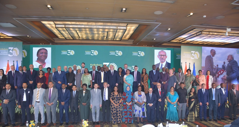 Members of the Diplomatic Community pose for a group photo at the event