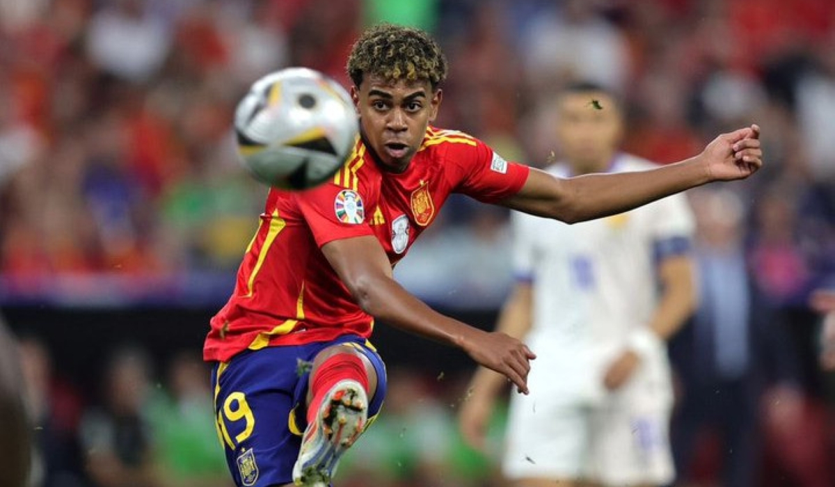 Yamal, 16, celebrates after scoring an equalizer in Spain&#039;s 2-1 semifinal win over France on Tuesday, July 9, at BVB Stadion in Dortmund-courtesy (2)