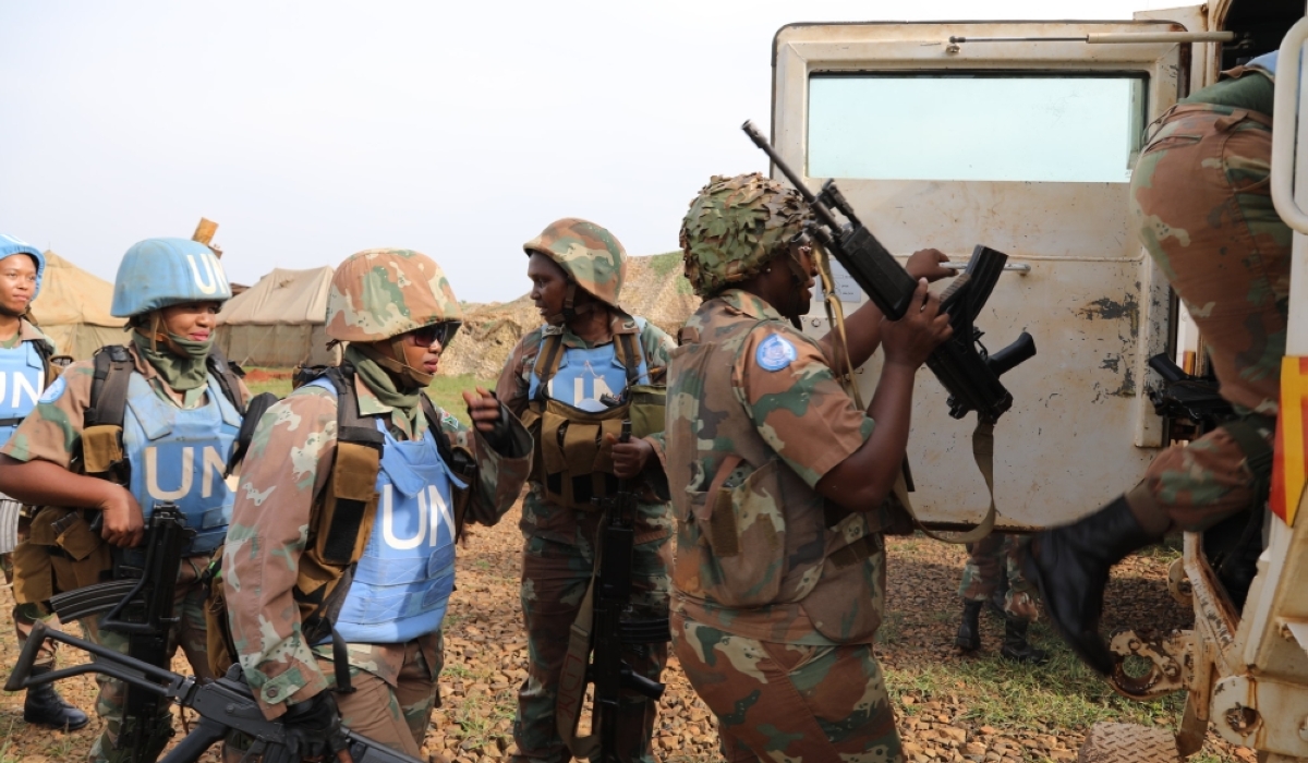 South African troops serving under the United Nations Organization Stabilization Mission in the Democratic Republic of the Congo or MONUSCO. Courtesy