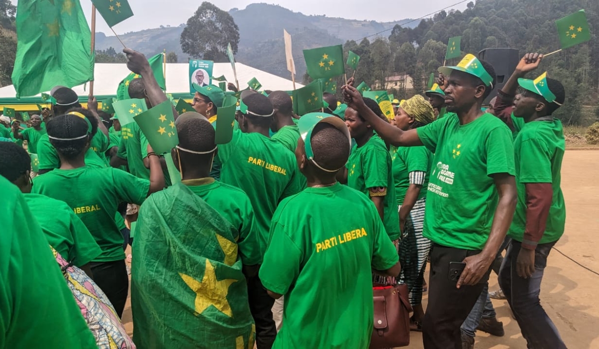 PL members during a campaign rally at Nemba Stadium in Burera District, on July 10