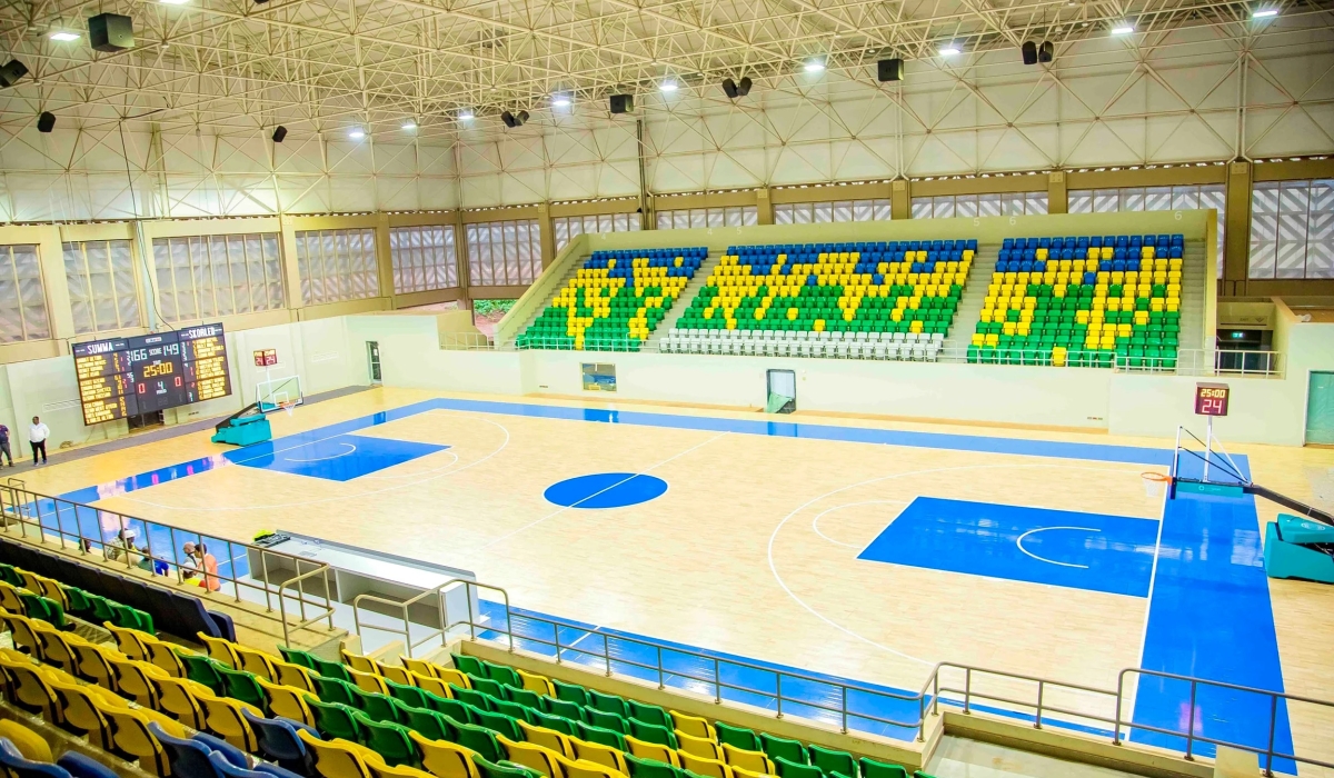 Inside view of the newly revamped Petit Stade Basketball court in Remera. Petit Stade indoor facility is set to resume hosting competitions, starting with the 2024 Liberation Day volleyball tournament slated for July 26. Courtesy