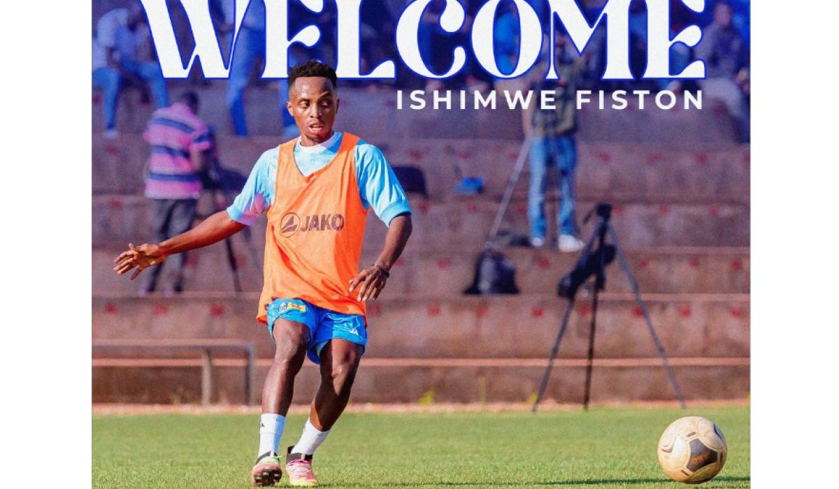 Rayon Sports new signing Fiston Ishimwe during a training session. The winger signed for the Blues on a two-year deal. Courtesy