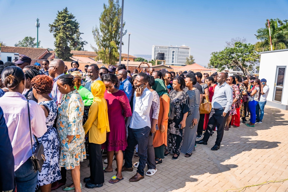 According to partial results announced by the National Electoral Commission ,  Chairperson Oda Gasinzigwa,  the RPF-Inkotanyi flag bearer Paul Kagame  garnered more than 99 per cent of the votes. Photo by Emmanuel Dushimimana 