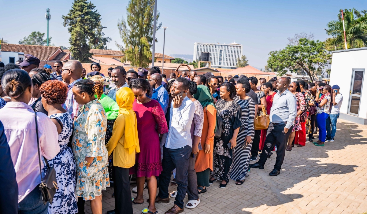 According to partial results announced by the National Electoral Commission ,  Chairperson Oda Gasinzigwa,  the RPF-Inkotanyi flag bearer Paul Kagame  garnered more than 99 per cent of the votes. Photo by Emmanuel Dushimimana 