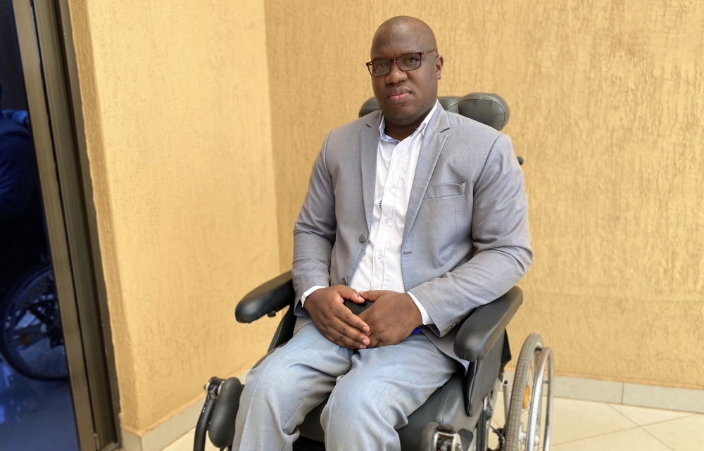 Aimable Irihose one of people with disabilities after casting his vote on Tuesday, July 16. Courtesy