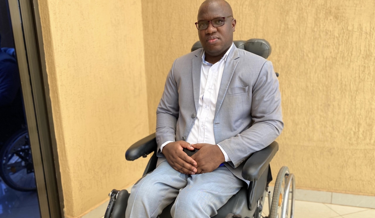 Aimable Irihose one of people with disabilities after casting his vote on Tuesday, July 16. Courtesy