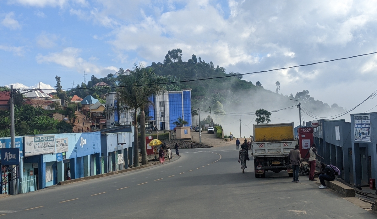 A view of Ngororero trading centre, it’s home to the district headquarters. Photos: Germain Nsanzimana