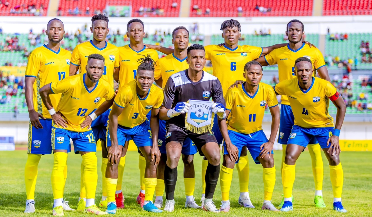 National Team players pose for a photo before facing Madagascar in a friendly match. File