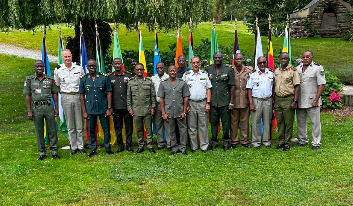 Rwanda Defence Force Army Chief of Staff Maj Gen Vincent Nyakarundi on July 20 attended a symposium of Army Chiefs of Staff in Rennes, France. Courtesy of RDF