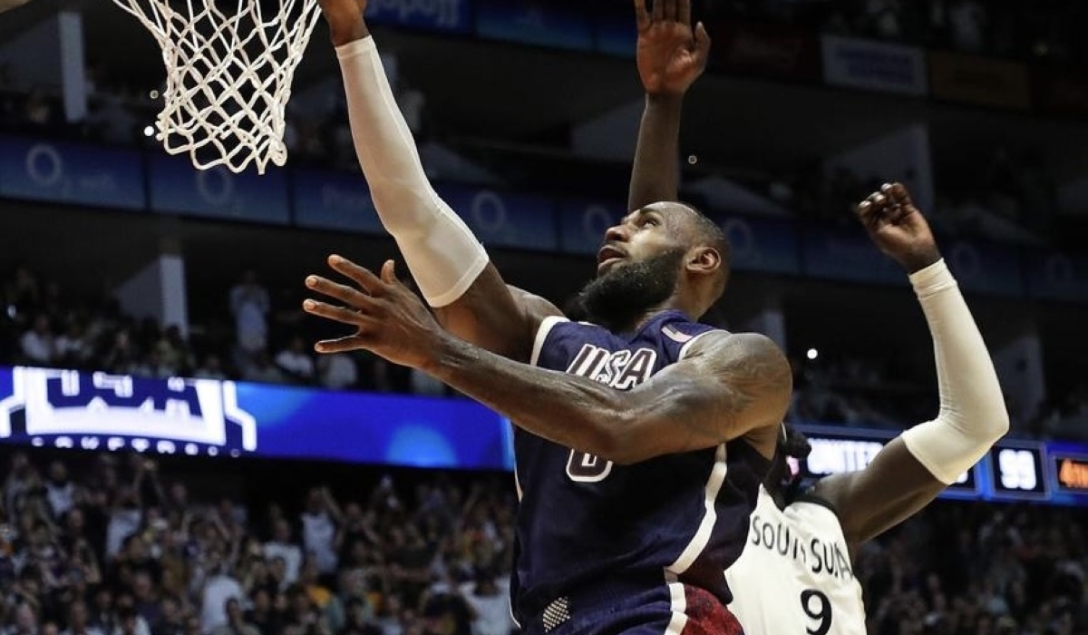 LeBron James made a driving layup with eight seconds left to prevent what would&#039;ve been an historic upset and Team USA escaped with a 101-100 victory-courtesy