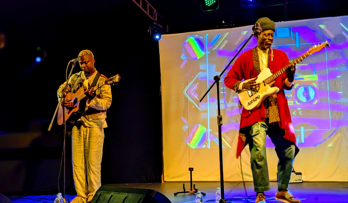 Senegal’s multi-instrumentalist and singer Majnun during his performance at Ubuntu Festival. Frank Ntarindwa