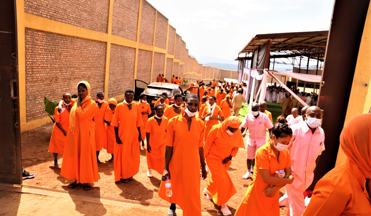 Inmates at Nyarugenge prison in Kigali. Craish Bahizi