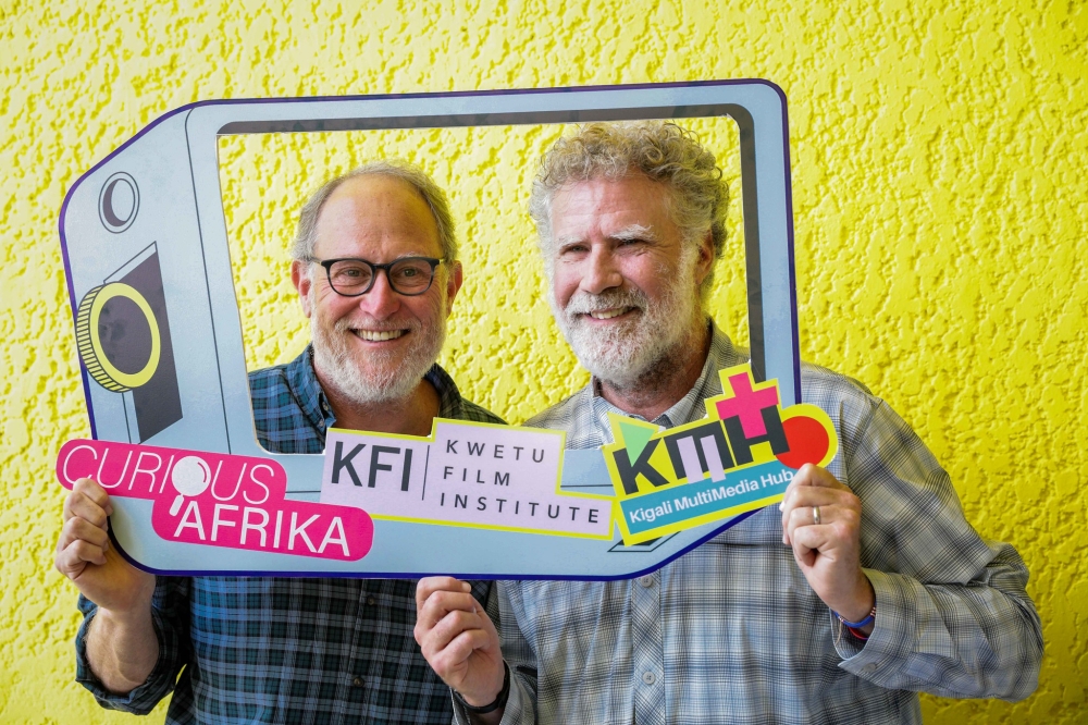 Celebrated American filmmakers Will Ferrell (right), popularly known for his comedic acting in films like Anchorman, and Jon Turteltaub (left) are on a private visit in Rwanda. Photos by Craish Bahizi.