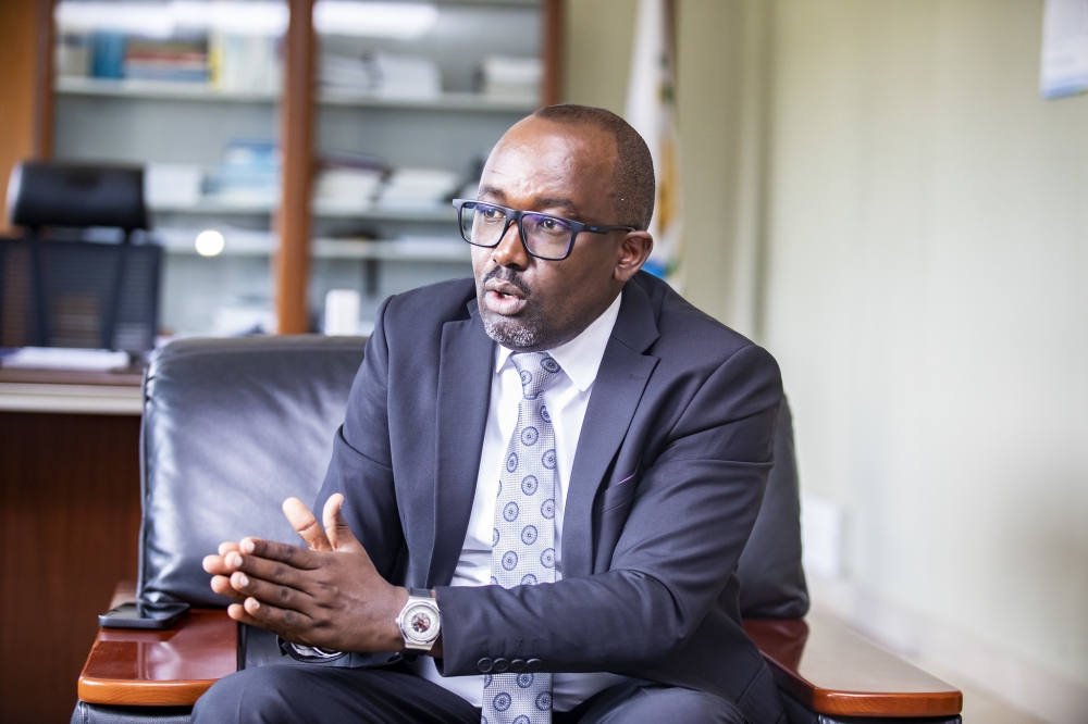 The Auditor General Alexis Kamuhire  during the interview with The New Timeson July 19. Photo by Emmanuel Dushimimana.