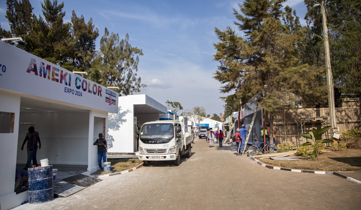 The ongoing preparations of the expo ground ahead of the 27th Rwanda International Trade Fair that kicks off this Thursday, July 25, and ends on August 15. Photos by Emmanuel Dushimimana