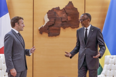 French President Emmanuel Macron has commended President Paul Kagame for his efforts in promoting the sports industry and infrastructure investments. Village Urugwiro
