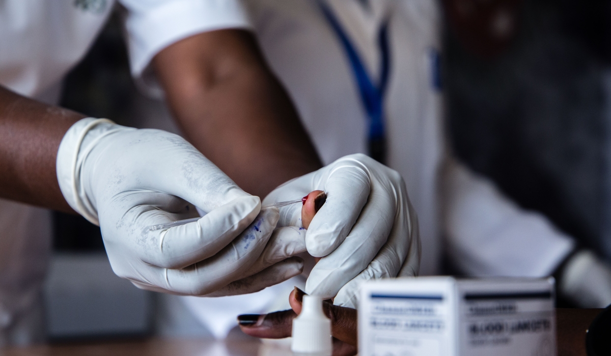 A health worker conducting screening on noncommunicable diseases during the car-free day. Rwanda will join the rest of the world to mark World Hepatitis Day On Sunda, July 28.